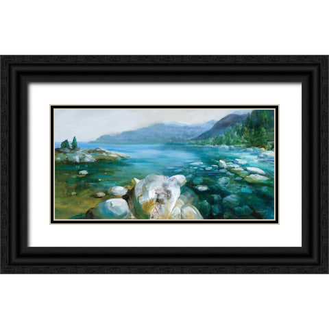 Western Lake II Black Ornate Wood Framed Art Print with Double Matting by Nai, Danhui