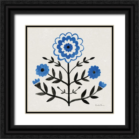 Garden Folk I Black Ornate Wood Framed Art Print with Double Matting by Zaman, Farida