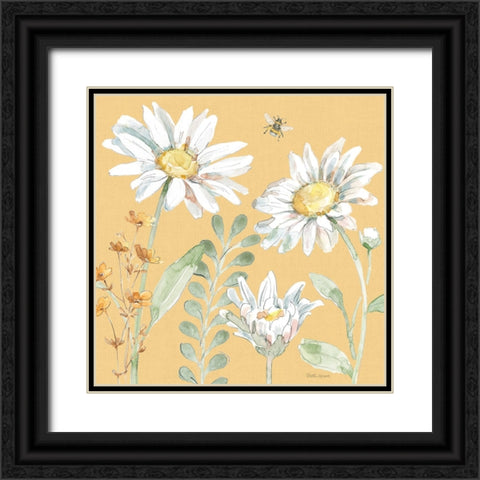 Daisy Days VIII Black Ornate Wood Framed Art Print with Double Matting by Grove, Beth