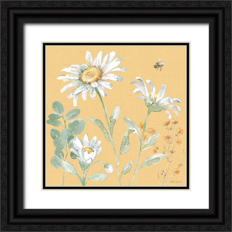Daisy Days IX Black Ornate Wood Framed Art Print with Double Matting by Grove, Beth