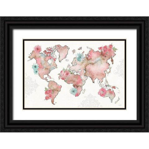 Vintage Travel I Black Ornate Wood Framed Art Print with Double Matting by Tavoletti, Anne