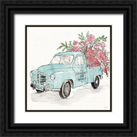 Vintage Travel V Black Ornate Wood Framed Art Print with Double Matting by Tavoletti, Anne