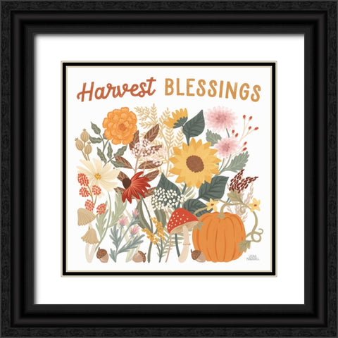 Autumn Meadow II Black Ornate Wood Framed Art Print with Double Matting by Marshall, Laura