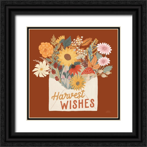 Autumn Meadow V Black Ornate Wood Framed Art Print with Double Matting by Marshall, Laura