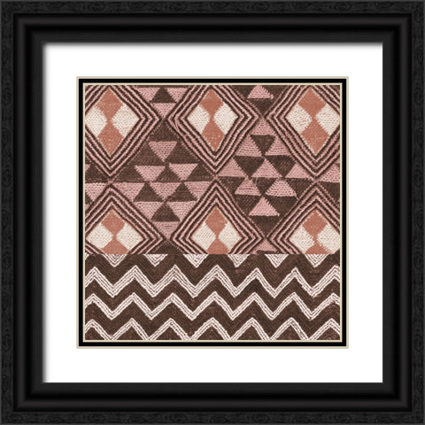 Kuba Cloth Mat II Blush Crop Black Ornate Wood Framed Art Print with Double Matting by Schlabach, Sue