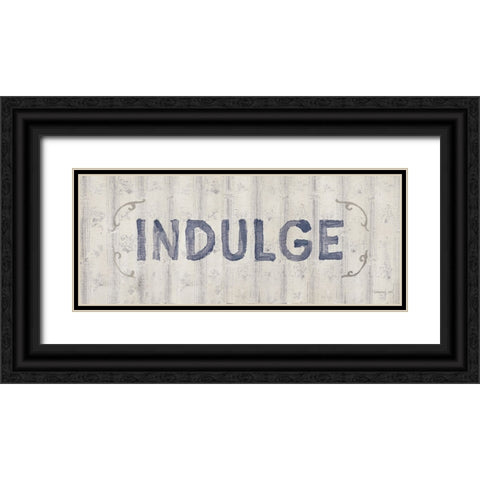 Victorian Bath Words IV Black Ornate Wood Framed Art Print with Double Matting by Nai, Danhui