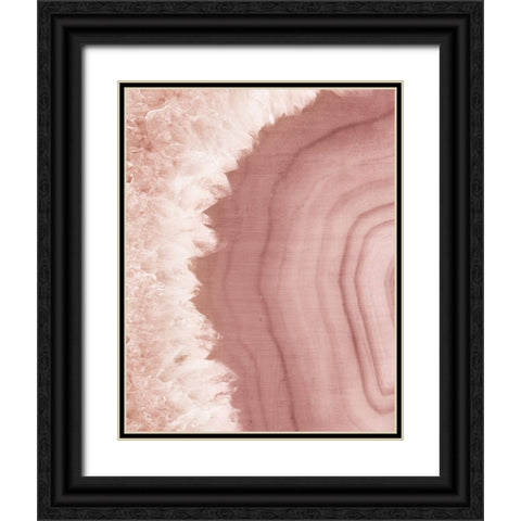Agate Geode I Blush Black Ornate Wood Framed Art Print with Double Matting by Wild Apple Portfolio
