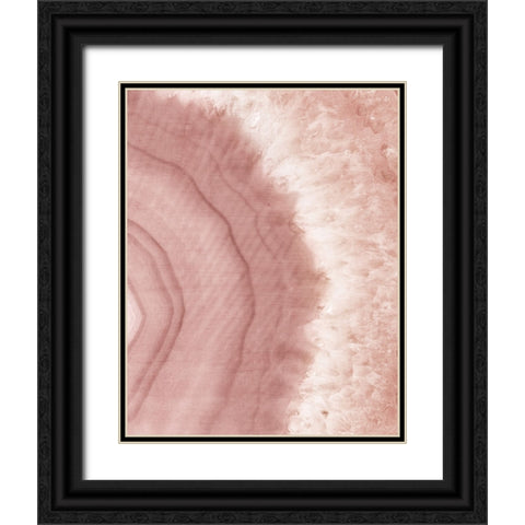 Agate Geode II Blush Black Ornate Wood Framed Art Print with Double Matting by Wild Apple Portfolio