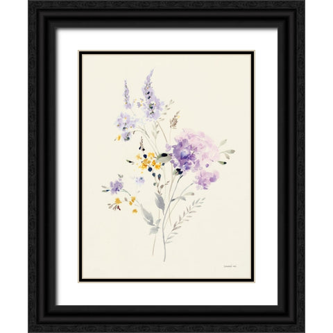 Lilac Season I Pastel Black Ornate Wood Framed Art Print with Double Matting by Nai, Danhui