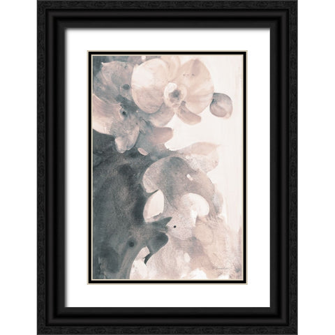 Orchid Splendor II Blush Black Ornate Wood Framed Art Print with Double Matting by Hristova, Albena