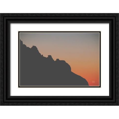 Make Me Your Sunset II Black Ornate Wood Framed Art Print with Double Matting by Larson, Nathan