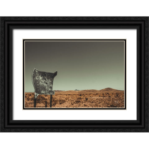 Welcome I Black Ornate Wood Framed Art Print with Double Matting by Larson, Nathan