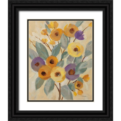 Honeybloom Branches II Black Ornate Wood Framed Art Print with Double Matting by Vassileva, Silvia