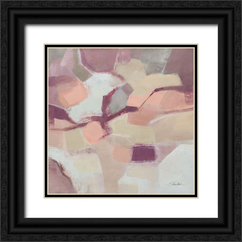 Mauve Facets Black Ornate Wood Framed Art Print with Double Matting by Vassileva, Silvia