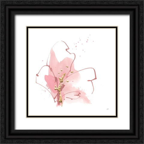 Floral Blossom IV Black Ornate Wood Framed Art Print with Double Matting by Paschke, Chris