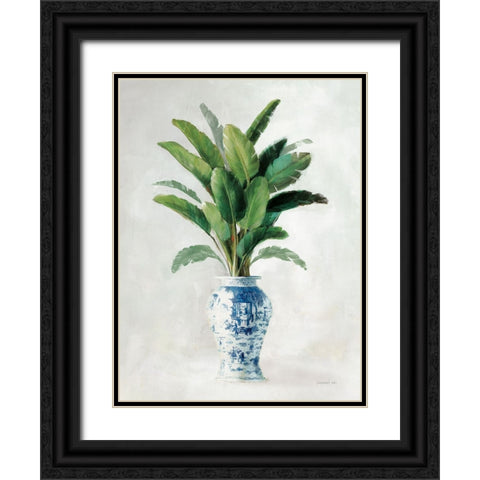 Greenhouse Palm Chinoiserie II Black Ornate Wood Framed Art Print with Double Matting by Nai, Danhui