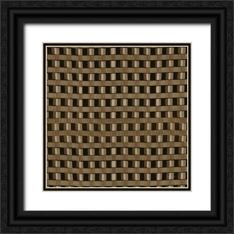Raffia II Neutral Black Ornate Wood Framed Art Print with Double Matting by Green, Nancy