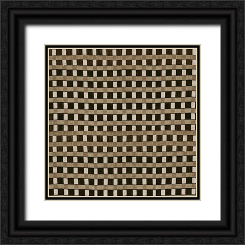 Raffia III Neutral Black Ornate Wood Framed Art Print with Double Matting by Green, Nancy