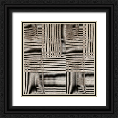 Raffia IV Neutral Black Ornate Wood Framed Art Print with Double Matting by Green, Nancy