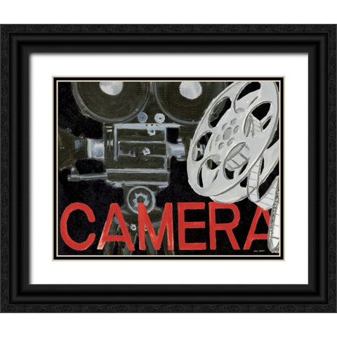 Lights Camera Action II Black Ornate Wood Framed Art Print with Double Matting by Fabiano, Marco