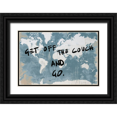 Get Off the Couch World Black Ornate Wood Framed Art Print with Double Matting by Youngstrom, Kent