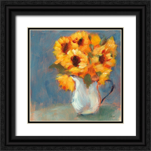 Kitchen Sunflowers Black Ornate Wood Framed Art Print with Double Matting by Schlabach, Sue