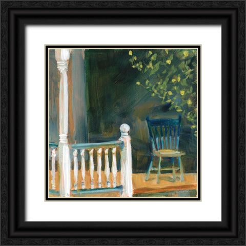 Porch Shadows Black Ornate Wood Framed Art Print with Double Matting by Schlabach, Sue