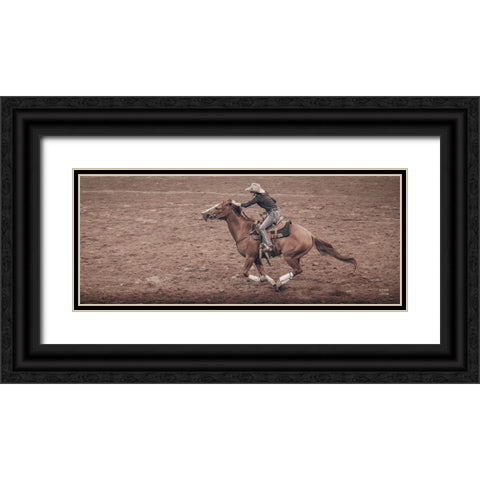 Rodeo II Black Ornate Wood Framed Art Print with Double Matting by Larson, Nathan