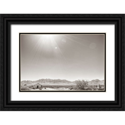 Southwestern Sun Black Ornate Wood Framed Art Print with Double Matting by Larson, Nathan