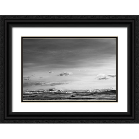 Mountain Cabin I Black Ornate Wood Framed Art Print with Double Matting by Larson, Nathan