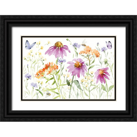 Wild for Wildflowers I Black Ornate Wood Framed Art Print with Double Matting by Pete, Katrina