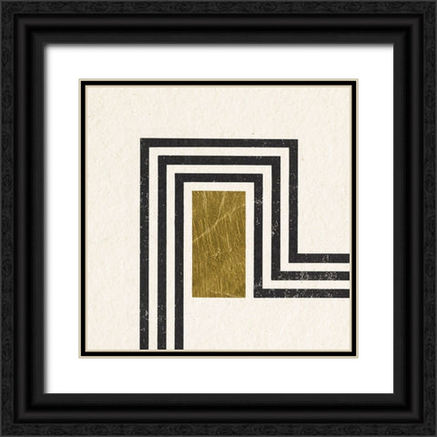 Path II Black Ornate Wood Framed Art Print with Double Matting by Hershey, Moira