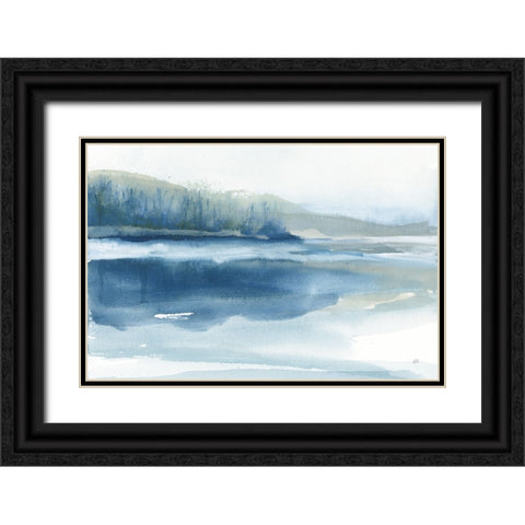 Blue Fog II Black Ornate Wood Framed Art Print with Double Matting by Paschke, Chris