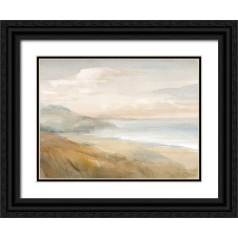 Misty on the Headlands Black Ornate Wood Framed Art Print with Double Matting by Nai, Danhui