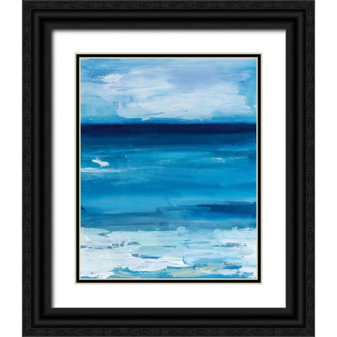 Ocean Life Black Ornate Wood Framed Art Print with Double Matting by Munger, Pamela