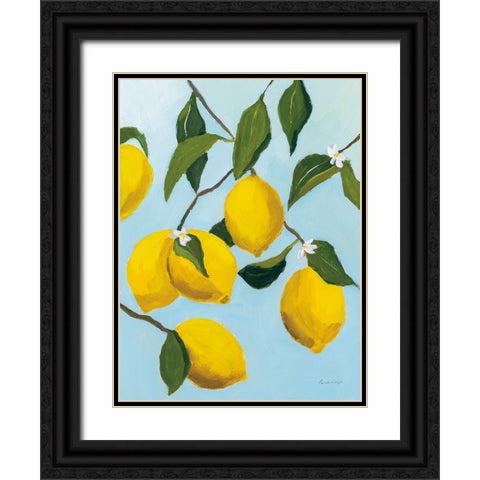 Lemon Tree Black Ornate Wood Framed Art Print with Double Matting by Munger, Pamela