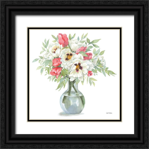 Showy Blooms Black Ornate Wood Framed Art Print with Double Matting by Trimbach, Leslie