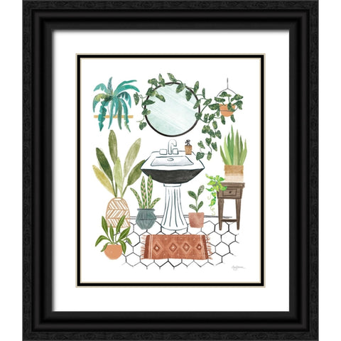 Urban Jungle Bathing I Black Ornate Wood Framed Art Print with Double Matting by Urban, Mary