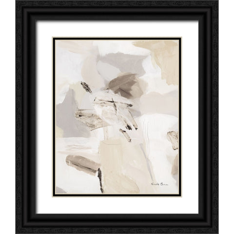 Muted I Black Ornate Wood Framed Art Print with Double Matting by Zaman, Farida