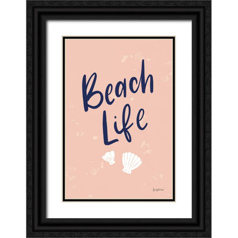 Just Beachy II Black Ornate Wood Framed Art Print with Double Matting by Thorns, Becky