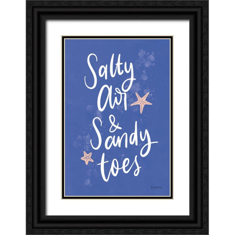 Just Beachy III Black Ornate Wood Framed Art Print with Double Matting by Thorns, Becky