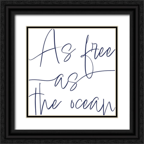 By the Beach I Black Ornate Wood Framed Art Print with Double Matting by Adams, Sarah