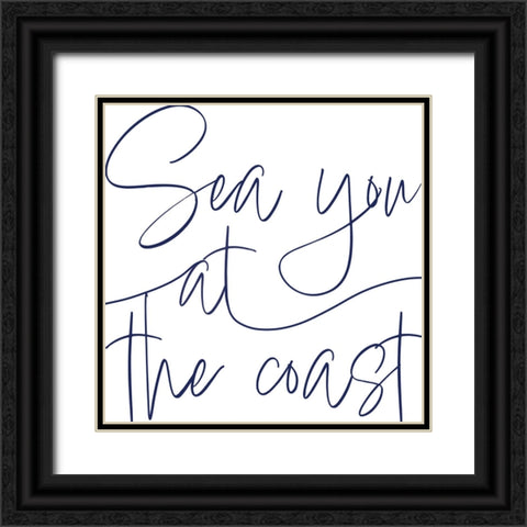 By the Beach II Black Ornate Wood Framed Art Print with Double Matting by Adams, Sarah