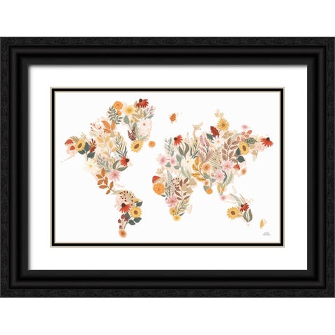 Autumn Meadow World Black Ornate Wood Framed Art Print with Double Matting by Marshall, Laura
