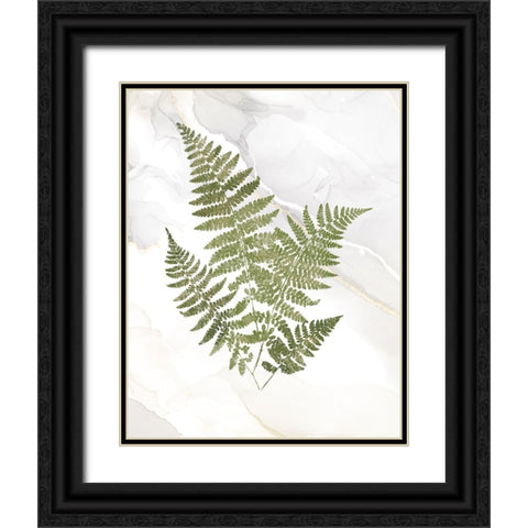 Agate Ferns IX Black Ornate Wood Framed Art Print with Double Matting by Wild Apple Portfolio