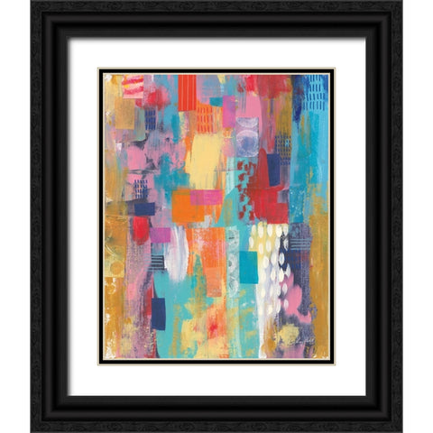 Confetti I Black Ornate Wood Framed Art Print with Double Matting by Prahl, Courtney