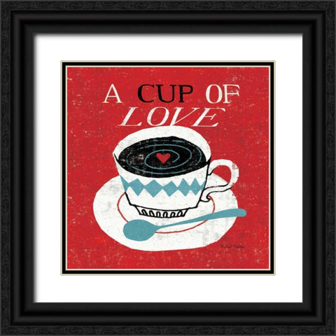 Vintage Desktop - Coffee Black Ornate Wood Framed Art Print with Double Matting by Mullan, Michael