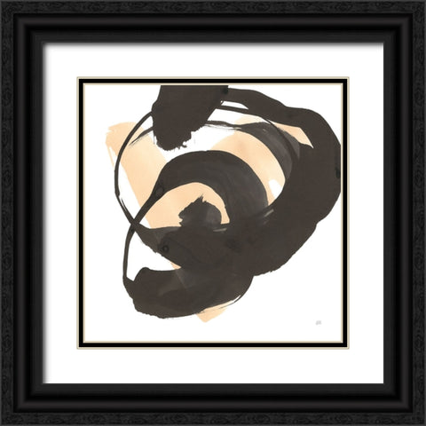 Black and Cream II Black Ornate Wood Framed Art Print with Double Matting by Paschke, Chris