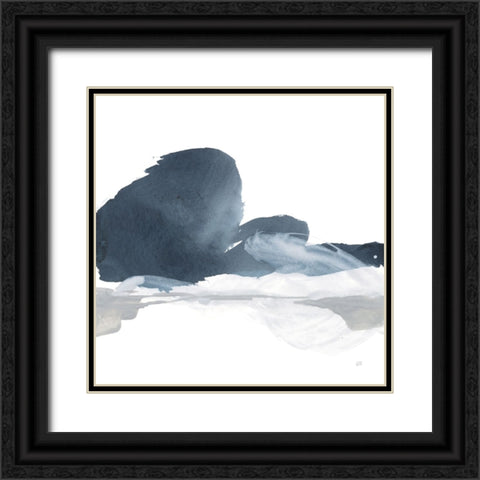 Abstracted Coastal I Black Ornate Wood Framed Art Print with Double Matting by Paschke, Chris