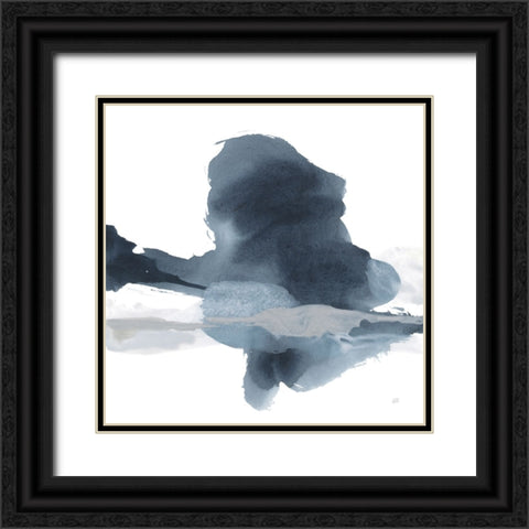 Abstracted Coastal IV Black Ornate Wood Framed Art Print with Double Matting by Paschke, Chris